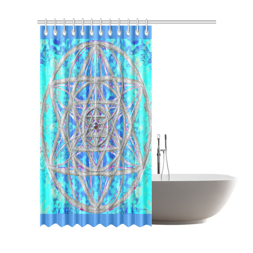 protection in blue harmony Shower Curtain 72"x84"