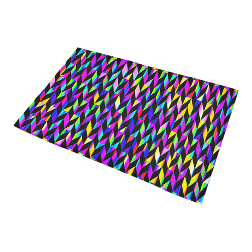 Purple Blue Rainbow Polygon Bath Rug 20''x 32''
