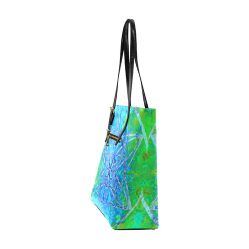 protection in nature colors-teal, blue and green Euramerican Tote Bag/Small (Model 1655)