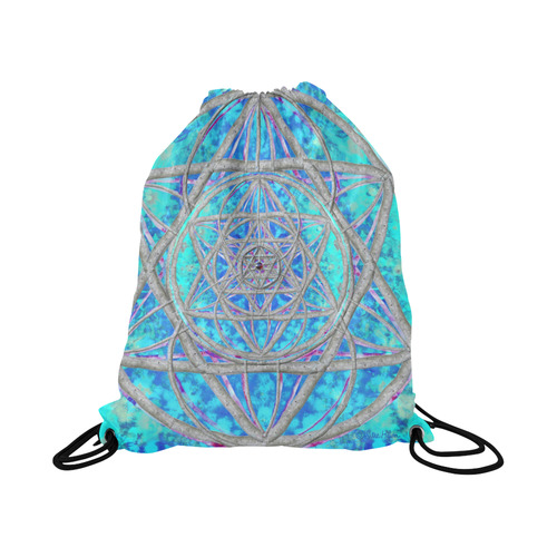 protection in blue harmony Large Drawstring Bag Model 1604 (Twin Sides)  16.5"(W) * 19.3"(H)