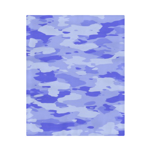 Blue Camo Duvet Cover 86"x70" ( All-over-print)