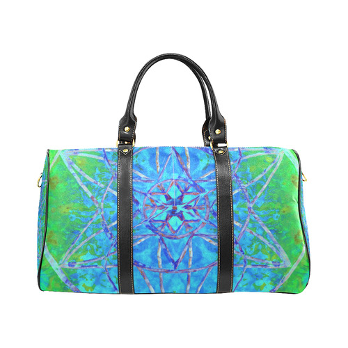 protection in nature colors-teal, blue and green New Waterproof Travel Bag/Small (Model 1639)