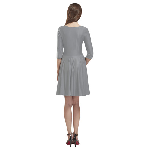 Sharkskin Tethys Half-Sleeve Skater Dress(Model D20)