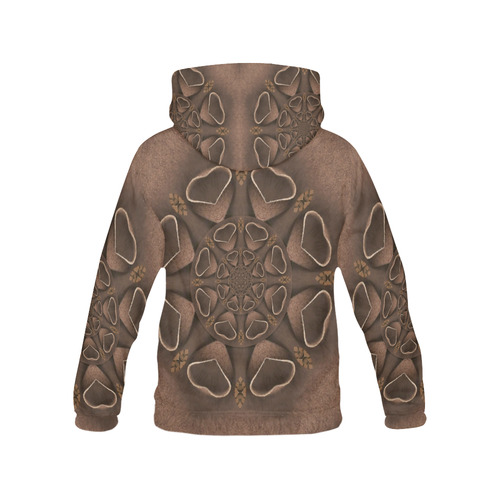 leather fantasy flower in mandala style All Over Print Hoodie for Men (USA Size) (Model H13)