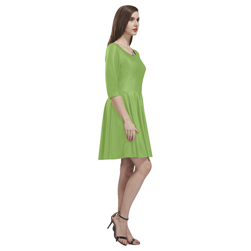 Greenery Tethys Half-Sleeve Skater Dress(Model D20)
