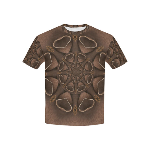 leather fantasy flower in mandala style Kids' All Over Print T-shirt (USA Size) (Model T40)
