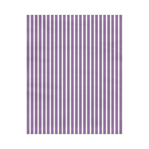 Purple White Candy Striped Duvet Cover 86"x70" ( All-over-print)