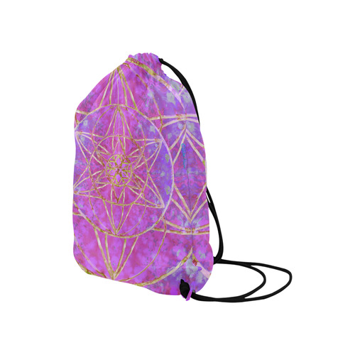 protection in purple colors Medium Drawstring Bag Model 1604 (Twin Sides) 13.8"(W) * 18.1"(H)