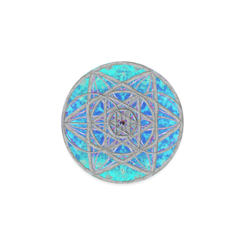 protection in blue harmony Round Coaster