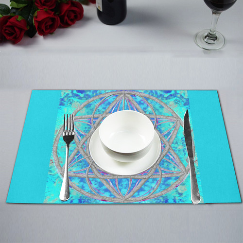 protection in blue harmony-3 Placemat 12’’ x 18’’ (Six Pieces)