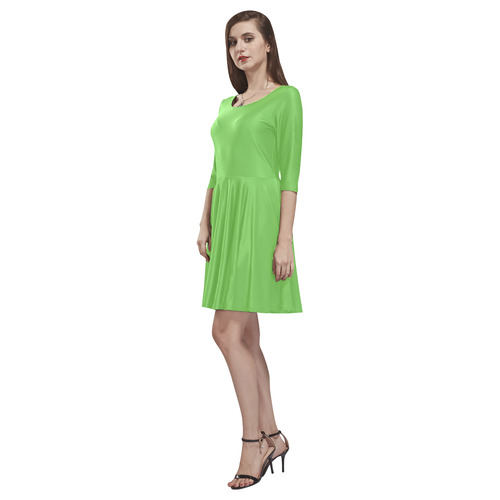 Green Flash Tethys Half-Sleeve Skater Dress(Model D20)