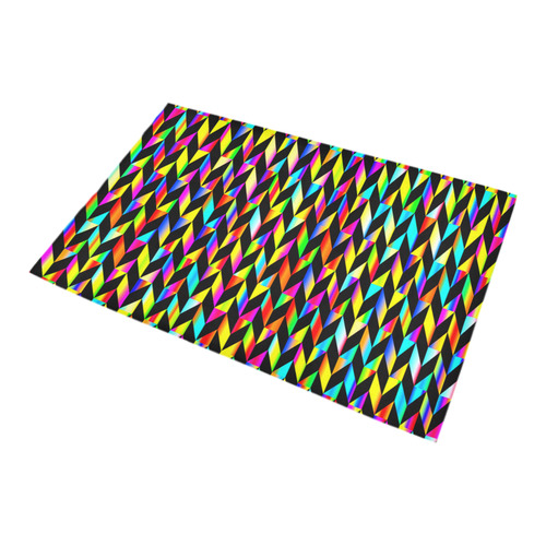 Neon Rainbow Polygon Bath Rug 20''x 32''
