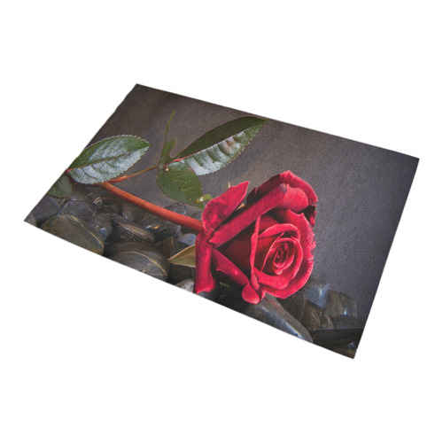 Rose On The Rocks Bath Rug 20''x 32''