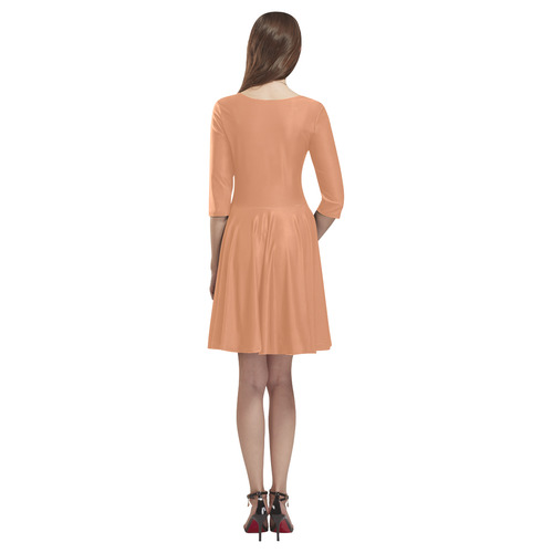 Copper Tan Tethys Half-Sleeve Skater Dress(Model D20)
