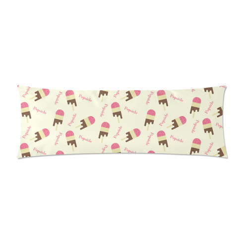 Popsicle Ice Cream Pattern Custom Zippered Pillow Case 21"x60"(Two Sides)