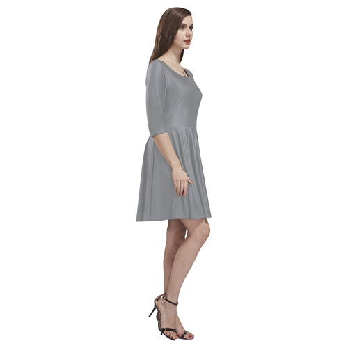 Sharkskin Tethys Half-Sleeve Skater Dress(Model D20)