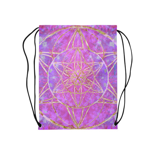 protection in purple colors Medium Drawstring Bag Model 1604 (Twin Sides) 13.8"(W) * 18.1"(H)