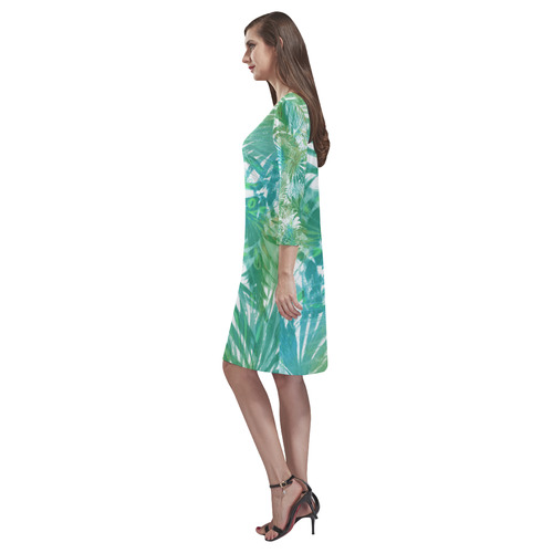 tropical3 Rhea Loose Round Neck Dress(Model D22)