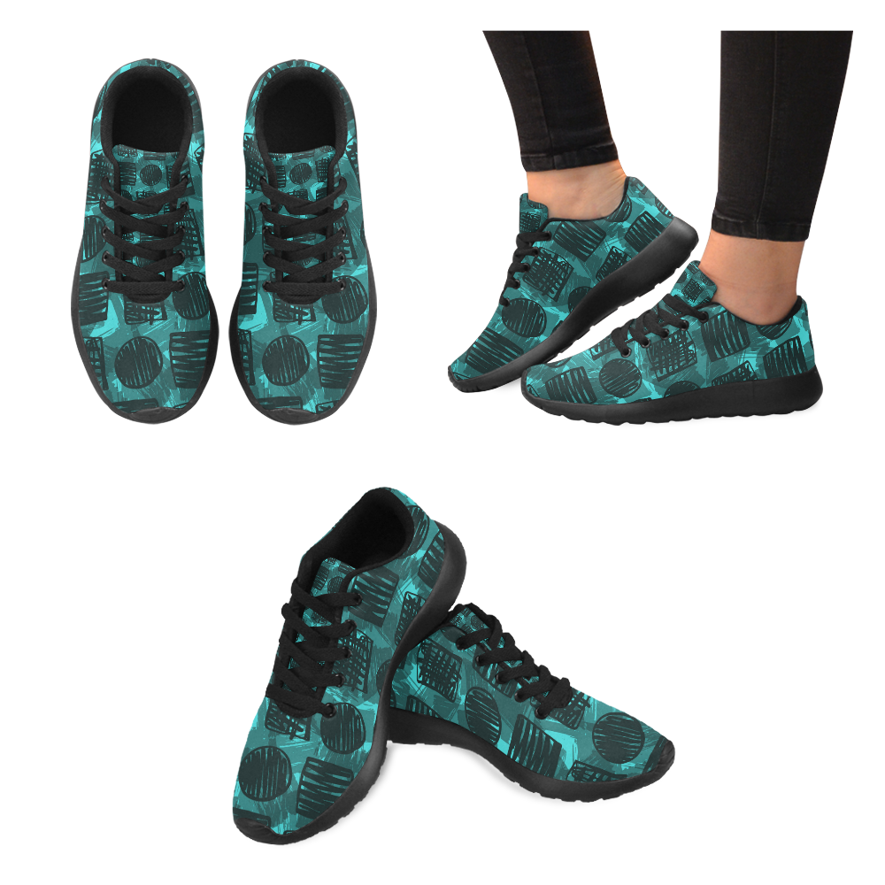 teal running shoes