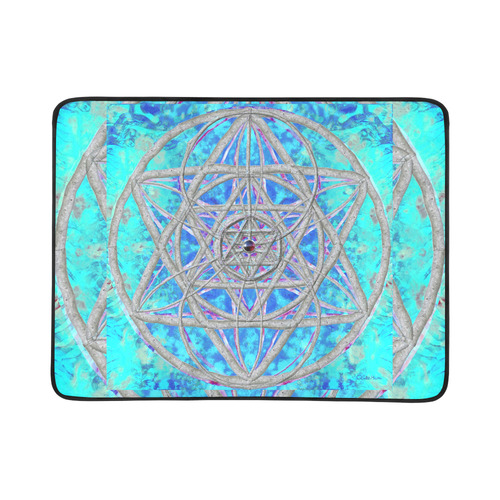 protection in blue harmony-meditation mat Beach Mat 78"x 60"