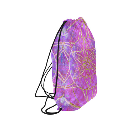 protection in purple colors Medium Drawstring Bag Model 1604 (Twin Sides) 13.8"(W) * 18.1"(H)