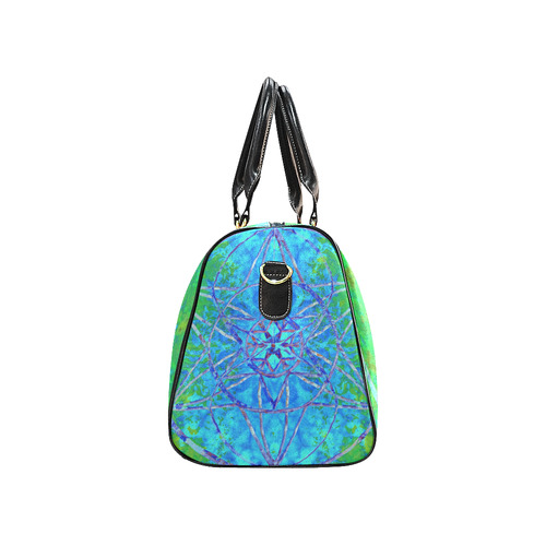 protection in nature colors-teal, blue and green New Waterproof Travel Bag/Small (Model 1639)