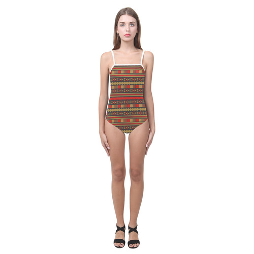 Aztec Tribal Strap Swimsuit ( Model S05)