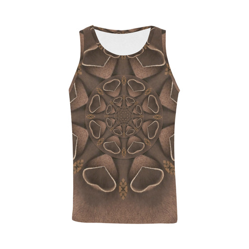 leather fantasy flower in mandala style All Over Print Tank Top for Men (Model T43)