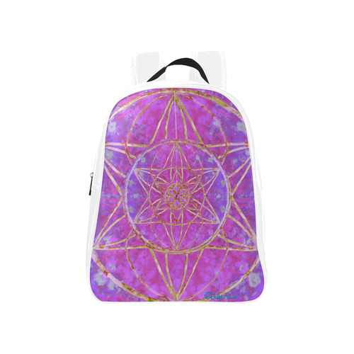 protection in purple colors School Backpack (Model 1601)(Small)