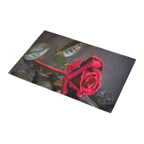 Rose On The Rocks Bath Rug 16''x 28''