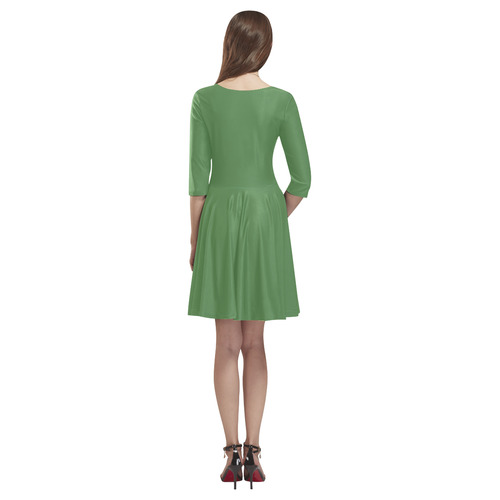 Hippie Green Tethys Half-Sleeve Skater Dress(Model D20)