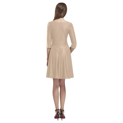 Hazelnut Tethys Half-Sleeve Skater Dress(Model D20)