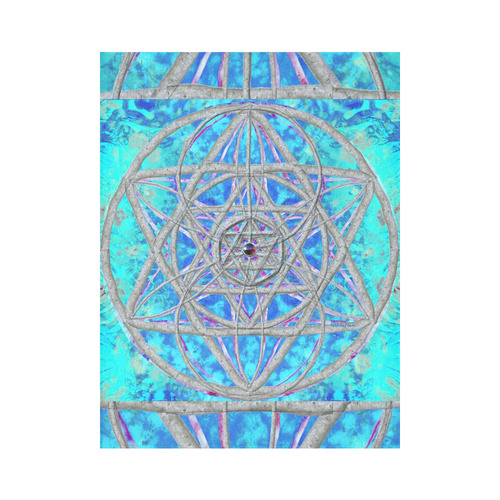 protection in blue harmony Cotton Linen Wall Tapestry 60"x 80"
