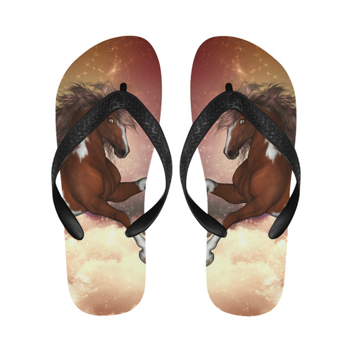 wonderful horse in the sky Flip Flops for Men/Women (Model 040)