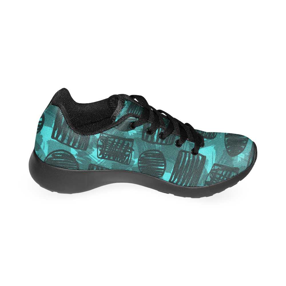 teal running shoes