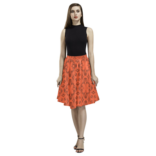 Flame Shadows Melete Pleated Midi Skirt (Model D15)