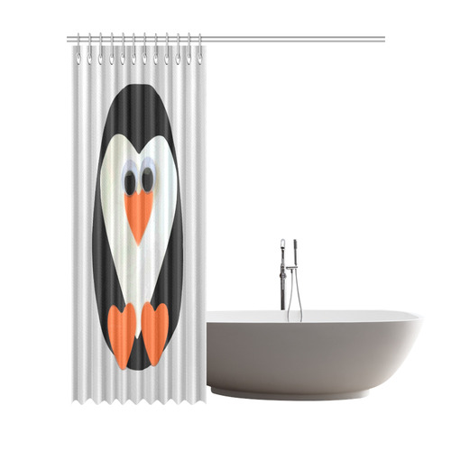 Cute Baby Penguin Shower Curtain 72"x84"