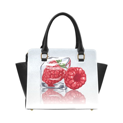 Ice Cube Raspberry Cool Summer Fruit Classic Shoulder Handbag (Model 1653)