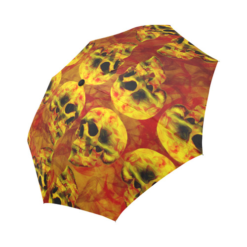 Flaming skull patteren Auto-Foldable Umbrella (Model U04)