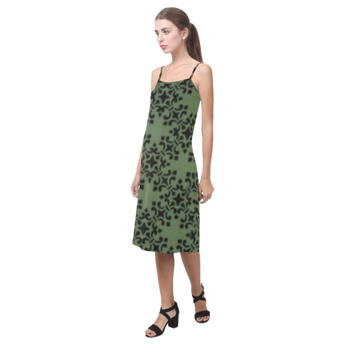 Kale Damask Alcestis Slip Dress (Model D05)