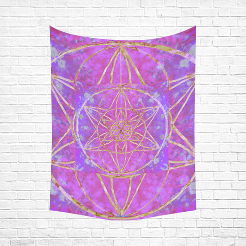 protection in purple colors Cotton Linen Wall Tapestry 60"x 80"