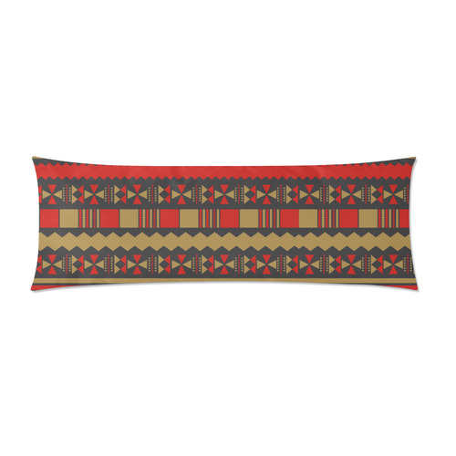 Aztec Tribal Custom Zippered Pillow Case 21"x60"(Two Sides)