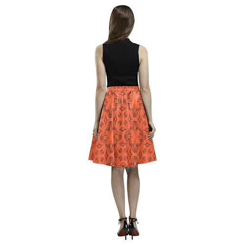 Flame Shadows Melete Pleated Midi Skirt (Model D15)
