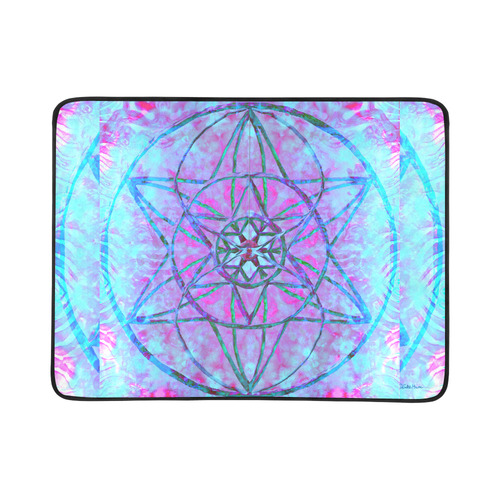 protection through an indigo wave special meditation Beach Mat 78"x 60"