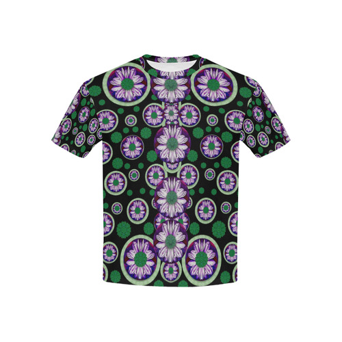 fantasy flower forest  in peacock jungle wood Kids' All Over Print T-shirt (USA Size) (Model T40)