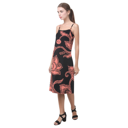 Peach Echo Floral Alcestis Slip Dress (Model D05)