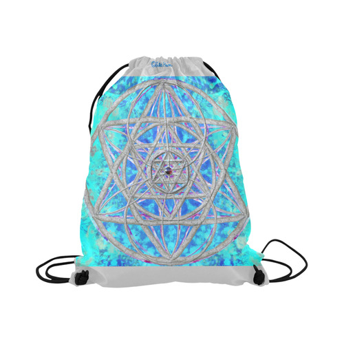 protection in blue harmony-2 Large Drawstring Bag Model 1604 (Twin Sides)  16.5"(W) * 19.3"(H)