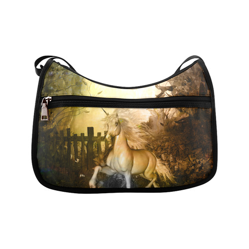 White unicorn in the night Crossbody Bags (Model 1616)