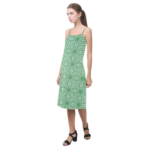 Green Lace Alcestis Slip Dress (Model D05)