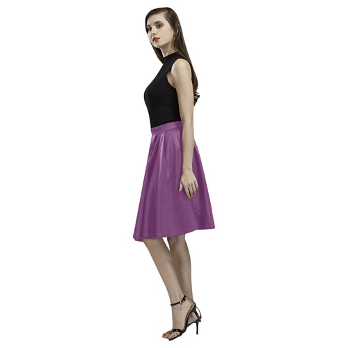 Grape Juice Melete Pleated Midi Skirt (Model D15)